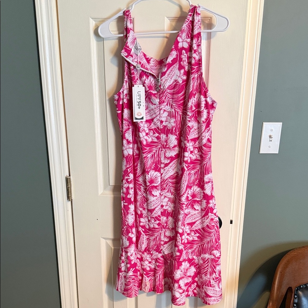 Pink Floral Sleeveless Dress